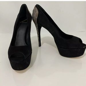Brian Atwood Womens Platform Heels Black